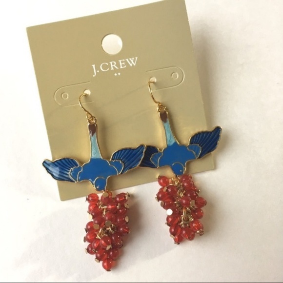 Jcrew bird and berry statement earrings - Picture 2 of 5